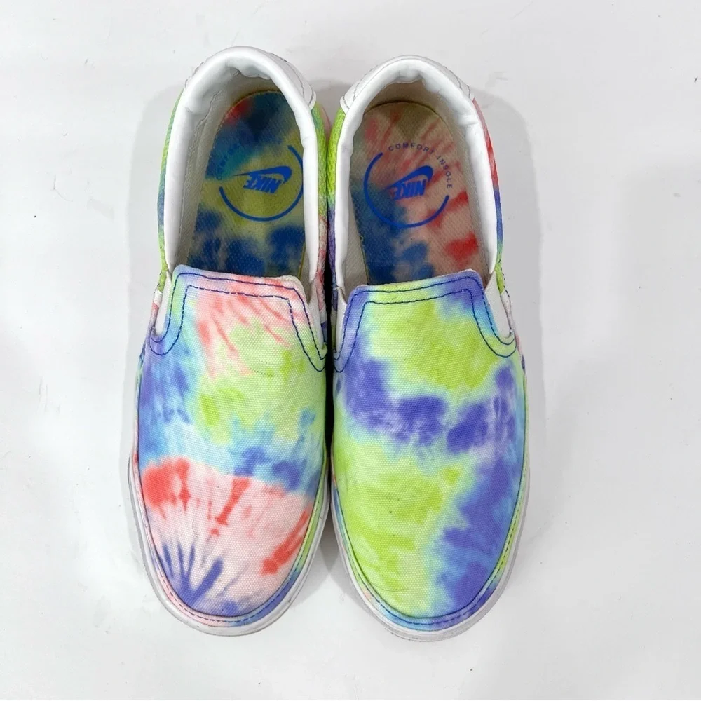 Nike Nike Court Legacy Print Boho Neon Tie Dye Slip On Loafer Chelsea Sneakers